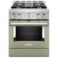 KitchenAid 4.1 Cu. Ft. Freestanding Gas Range with True Convection in Avocado Cream, , large
