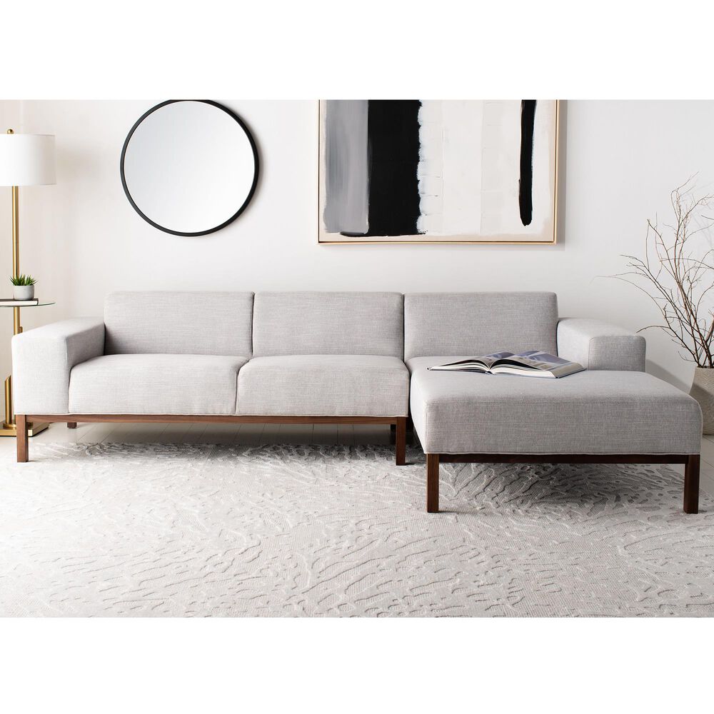 Safavieh Dove Sectional in Light Grey, , large