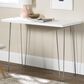 Walker Edison Hairpin 42" Writing Desk in Chrome and White, , large