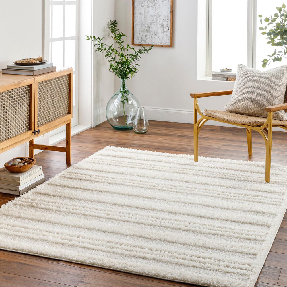 Surya Rodos RDO2318 5&#39;3&quot; x 7&#39; Beige and White Area Rug, , large