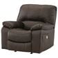 Ashley Leesworth Power Reclining Sofa and Recliner Set in Dark Brown, , large