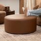 Jaxx Candler Faux Leather Ottoman in Walnut, , large