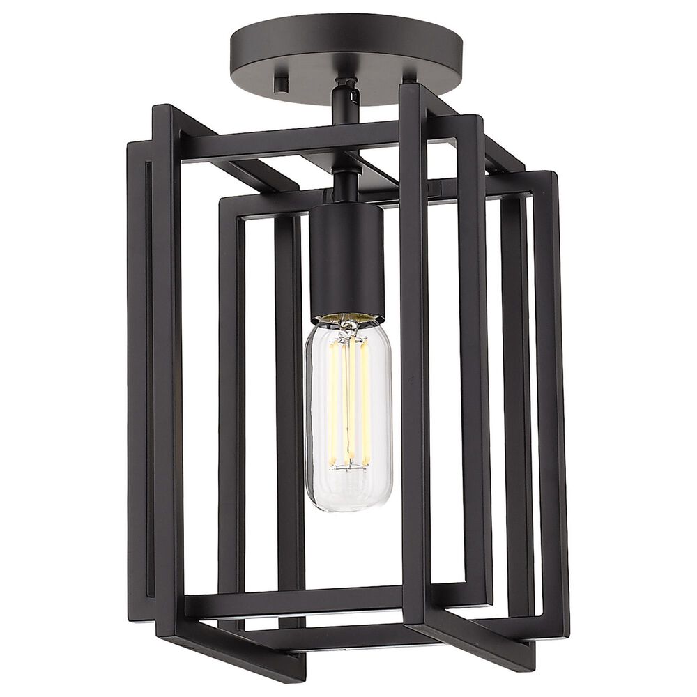 Golden Lighting Tribeca Semi-Flush in Matte Black, , large