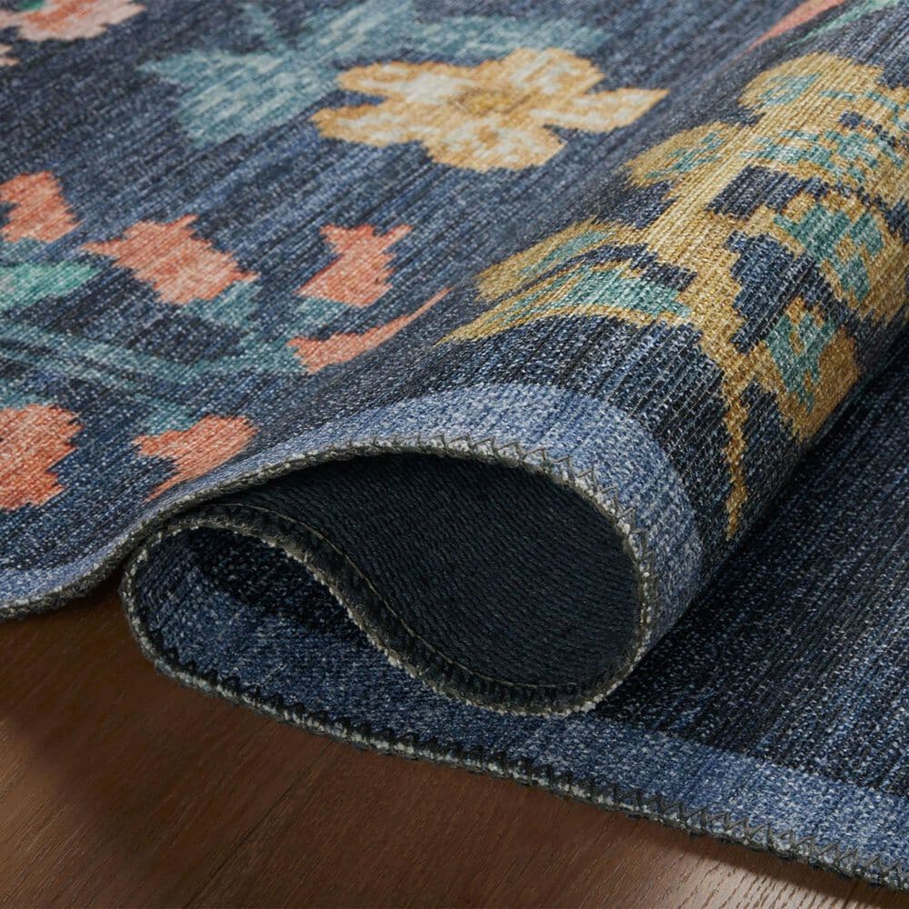 Rifle Paper Co. x Loloi Rosa Hawthorne 2&#39; x 5&#39; Navy Runner, , large