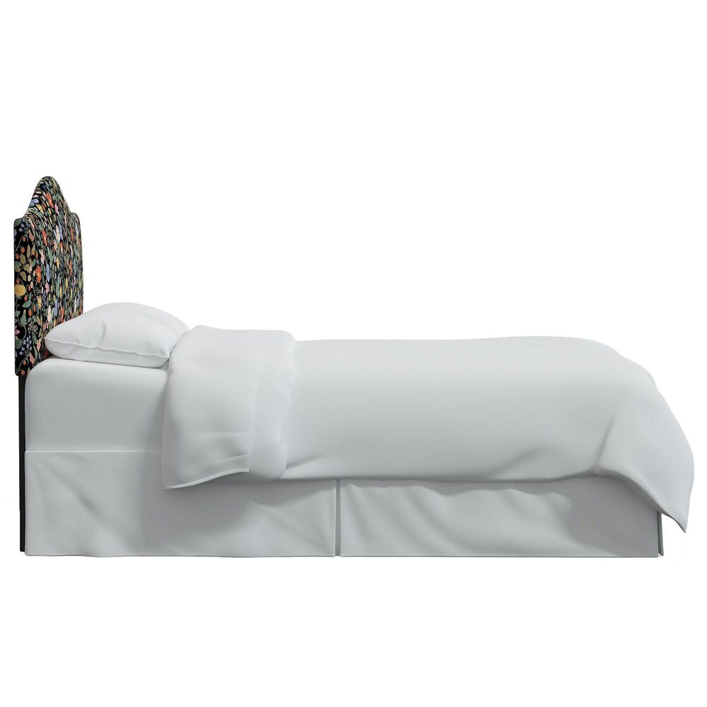 Rifle Paper Co Crafted by Cloth and Company Mayfair Twin Headboard in Aviary Black/Cream, , large