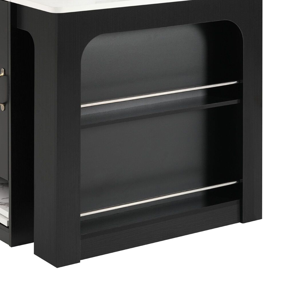 HOMLUX 60" Kitchen Island in Black, , large