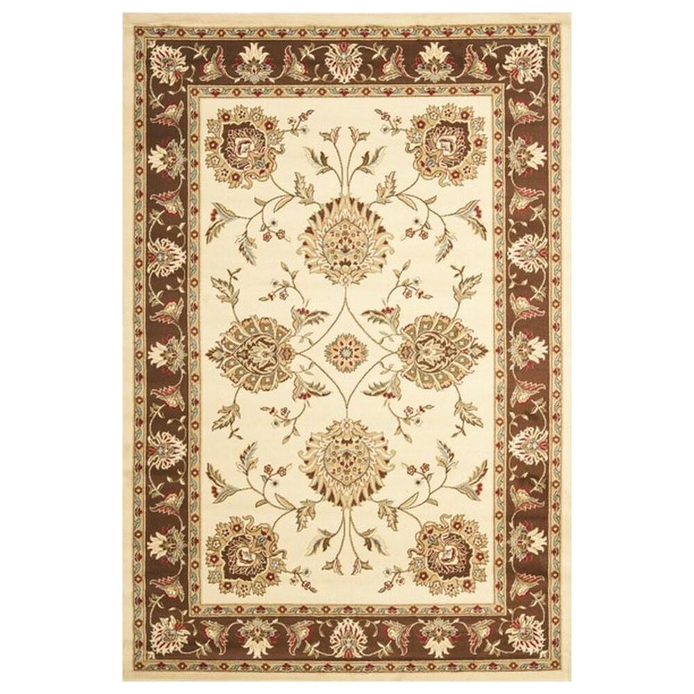 Safavieh Lyndhurst LNH555 5"3" x 7"6" Ivory and Brown Area Rug, , large