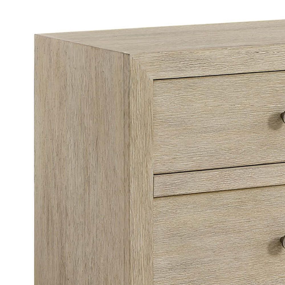 Universal Furniture Oasis Queen Panel Bed with Two Nightstands in Dockside and Natural, , large