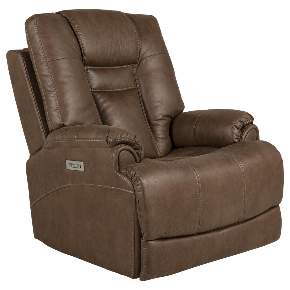 Flexsteel Marley Big and Tall Power Headrest and Lumbar Recliner in Tan