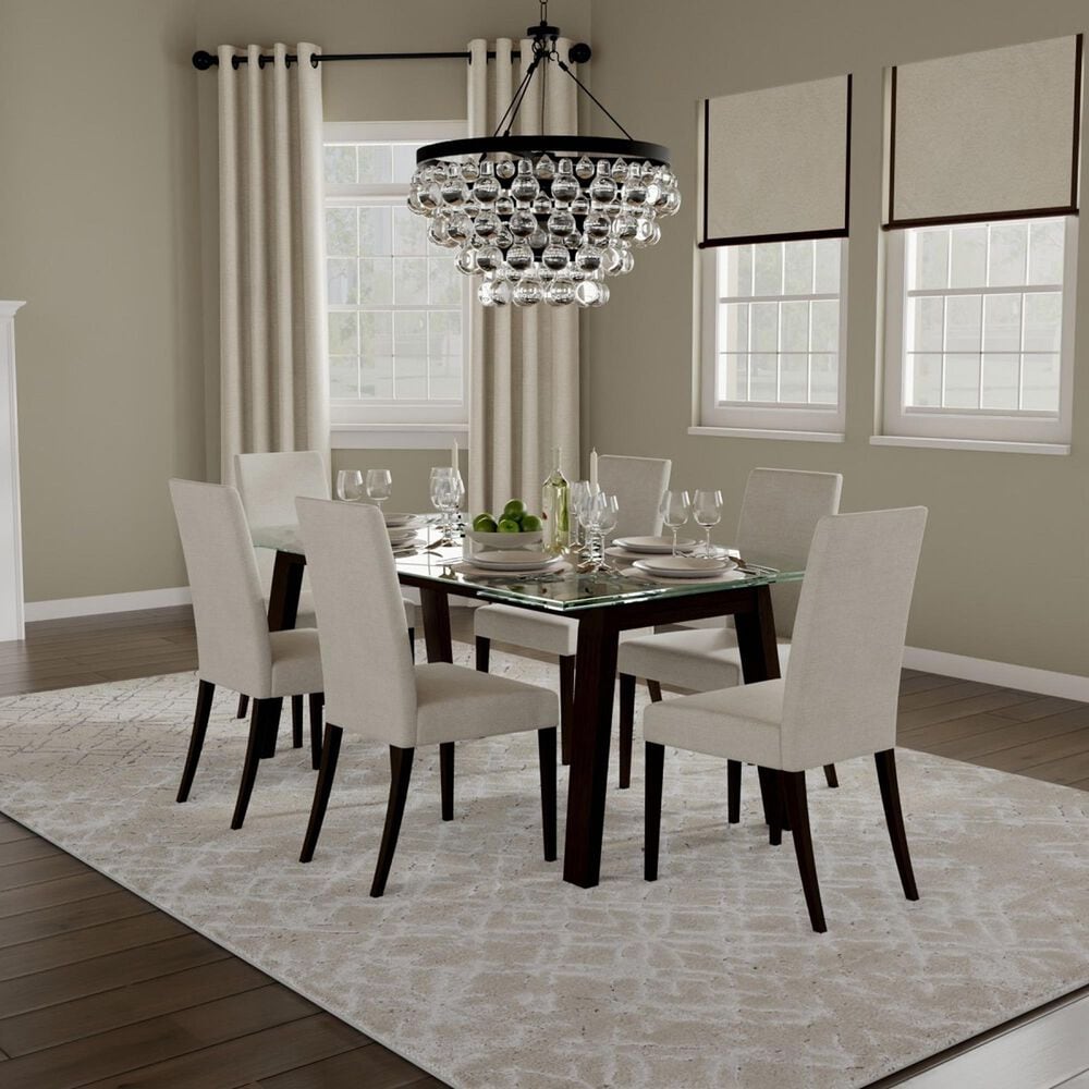 Feizy Micah Beige and Silver 3&#39;11&quot; x 6&#39; Area Rug, , large