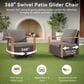 Sunwell Garden Outdoor Swivel Glider Chair in Gay (Set of 2), , large