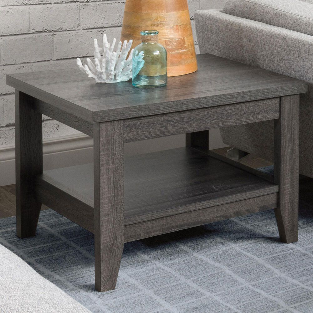 CorLiving Hollywood Side Table in Dark Grey, , large