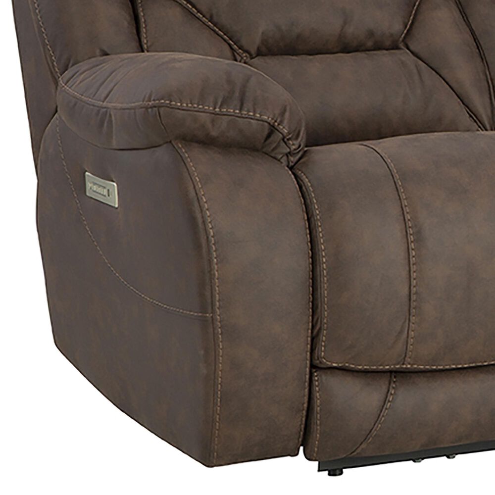 HomeStretch Skywalker Power Double Reclining Sofa in Walnut, , large
