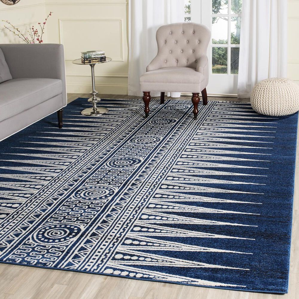 Safavieh Evoke EVK226A-9 9&#39; x 12&#39; Royal/Ivory Area Rug, , large