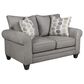 Fusion Furniture Amos Pebble Queen Stationary Sleeper Sofa in Gray, , large