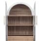 HOMLUX 71" Tall Arched Kitchen Pantry Cabinet with Door Shelves, Farmhouse Kitchen Storage Cabinet with Open & Adjustable Shelves, Hidden Drawer & Glass Door, Cupboard for Kitchen, Dining Room, White, , large