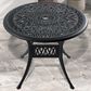 Hearth and Haven Outdoor Aluminum Dining Table with Umbrella Hole and Anti-Slip Foot Pad, Black, , large