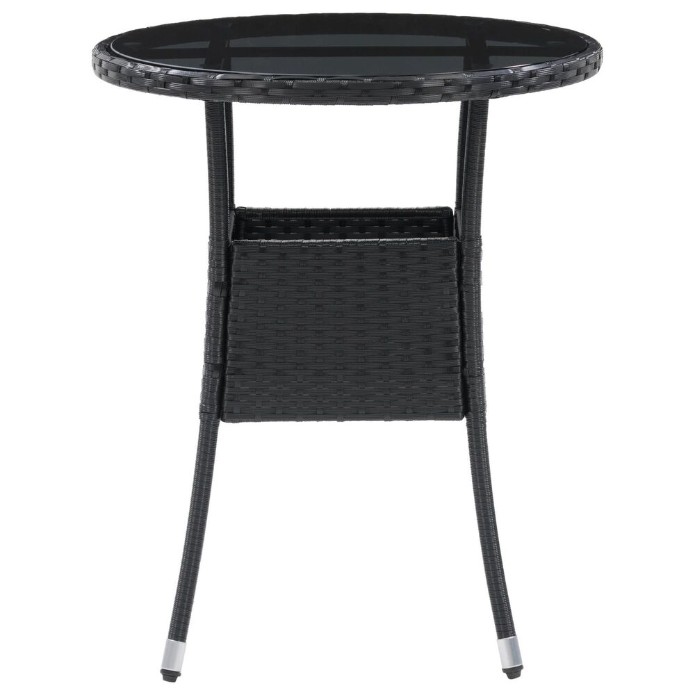 CorLiving Parksville Patio Bistro Table in Black, , large