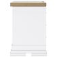 Ashley Ashbryn King Storage Bed and Two Nightstands in White and Oak, , large