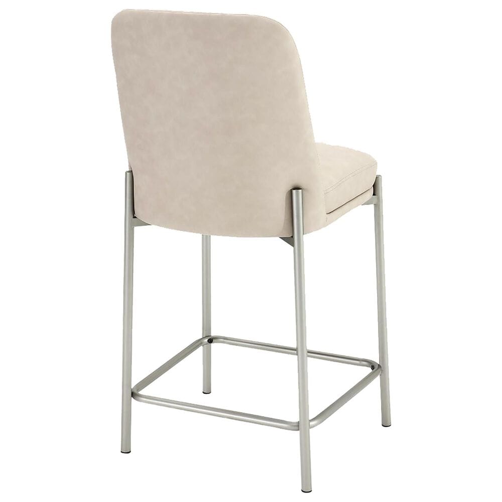 Urban Home Crossroads 2.0 Dion Counter Stool with Camel in Brushed Nickel, , large