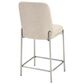 Urban Home Crossroads 2.0 Dion Counter Stool with Camel in Brushed Nickel, , large