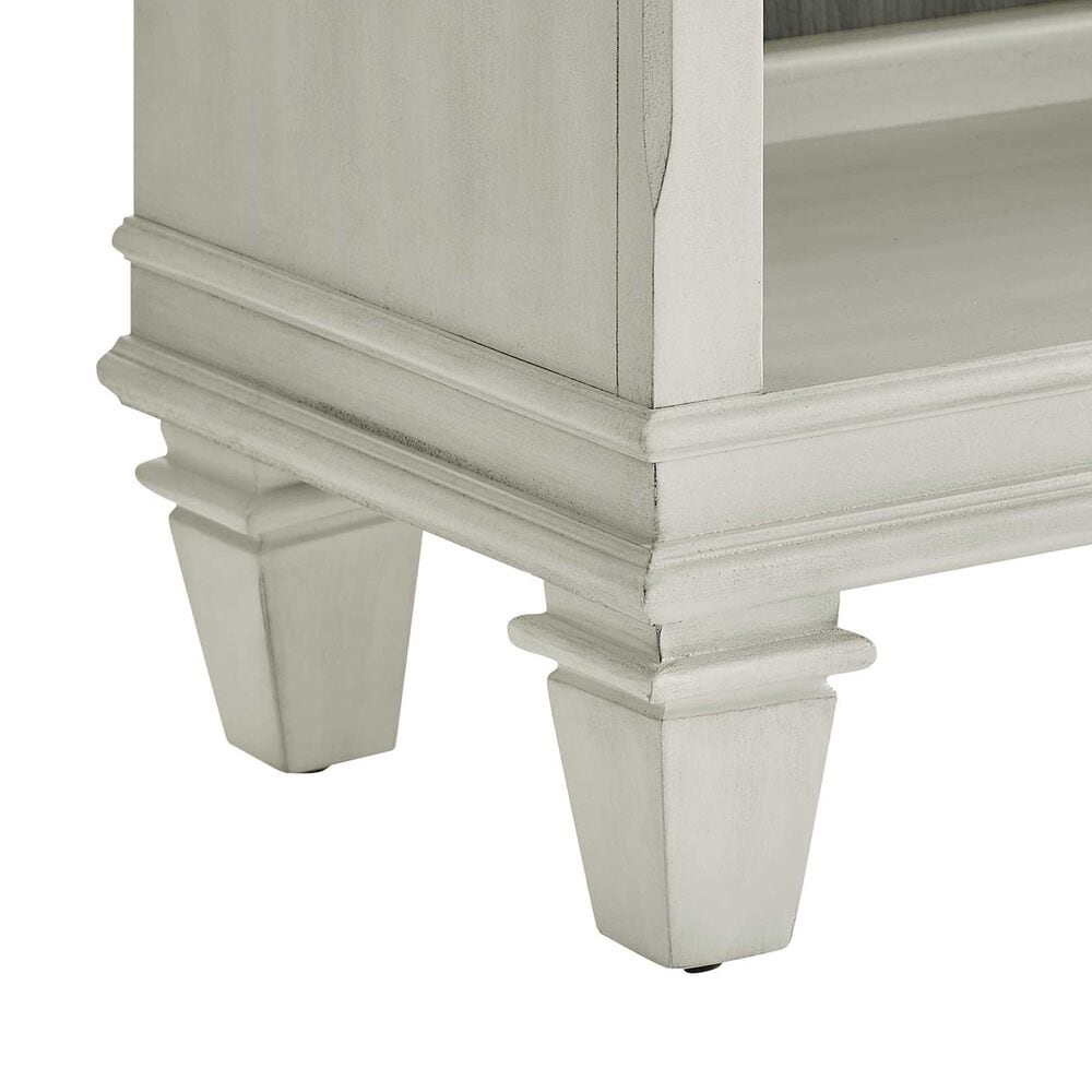 Wycliff Bay Hartford 4-Piece L-Shaped Desk with Bookcase and Lateral File Set in Antique White and Gray, , large