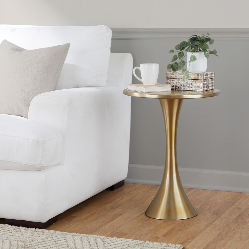 Lumisource Lenuxe 24&quot; Accent Table in Gold, , large
