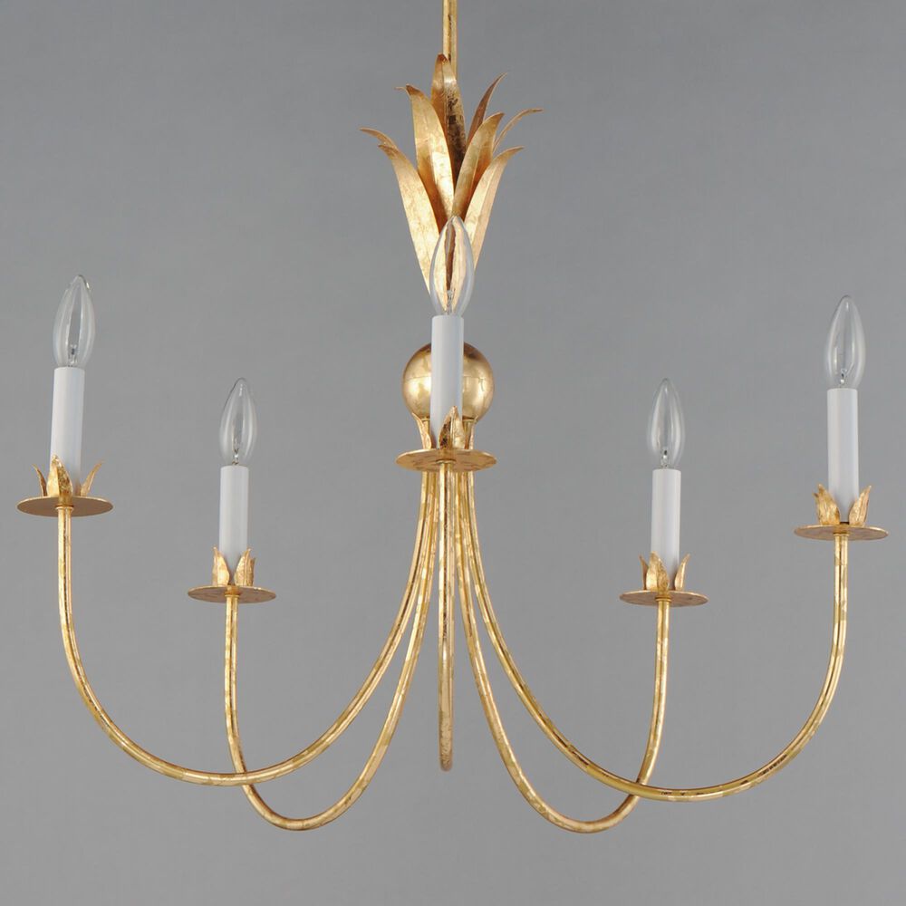 Maxim Lighting Paloma 5-Light Chandelier in Gold Leaf, , large