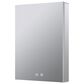 Lexora Home Corsica 20" x 32" LED Mirror Medicine Cabinet with Defogger in Aluminium, , large
