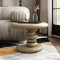 Furniture of America Rene Glossy End Table in Light Brown, , large