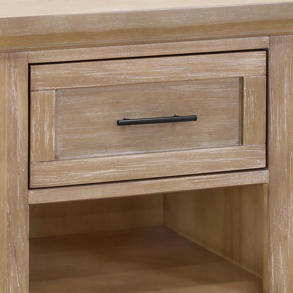 DaVinci Emory Farmhouse 1-Drawer Nightstand in Driftwood, , large