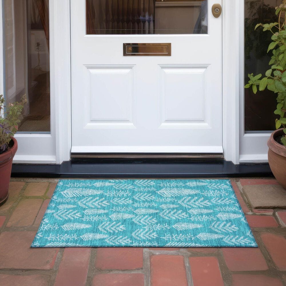 Dalyn Rug Company Wonderland WN21 2&#39;6&quot; x 3&#39;10&quot; Teal Indoor/Outdoor Area Rug, , large