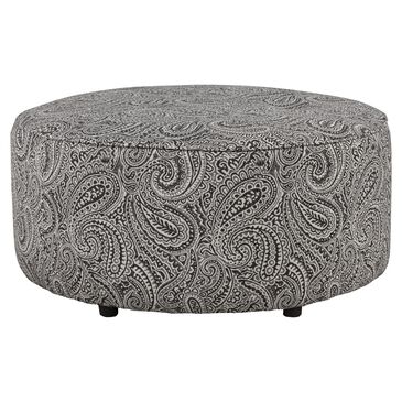 Xenia Round Ottoman in Regency Iron, , large