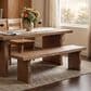 Hearth and Haven 63" Dining Bench with Wavy Legs in Pine, , large