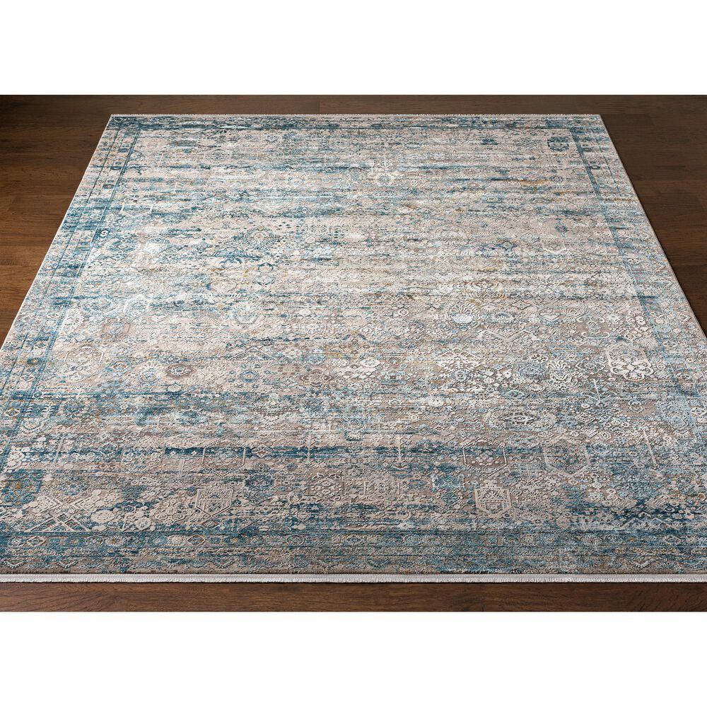 Surya Solar 10&#39; x 14&#39; Gray, Teal, Dark Blue, Light Gray, Charcoal and Mustard Area Rug, , large