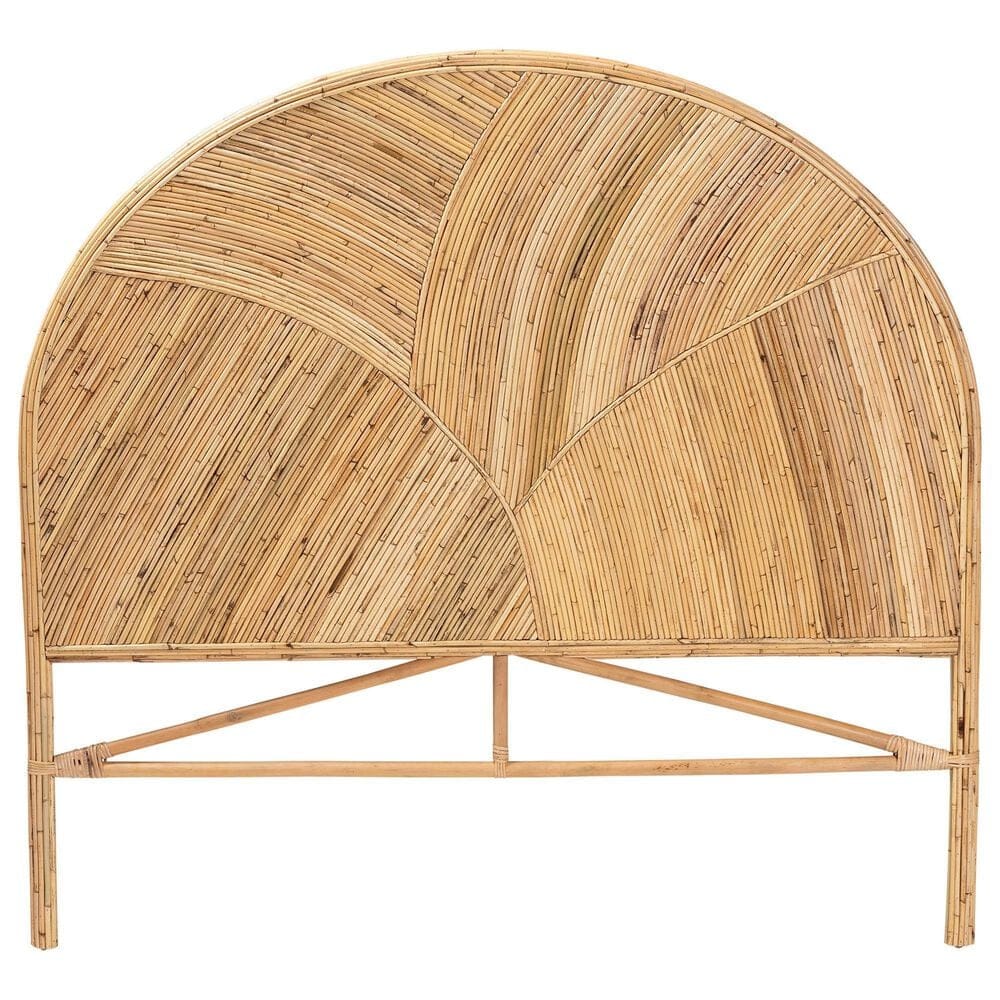 Baxton Studio Seana King Panel Headboard in Honey, , large