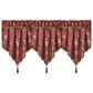 J. Queen New York Bari 41" x 20" Window Ascot Valance in Light Green, Gold and Red, , large