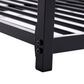Hearth and Haven Adam Twin over Full Bunk Bed with White Mesh Guard Rail in Black, , large