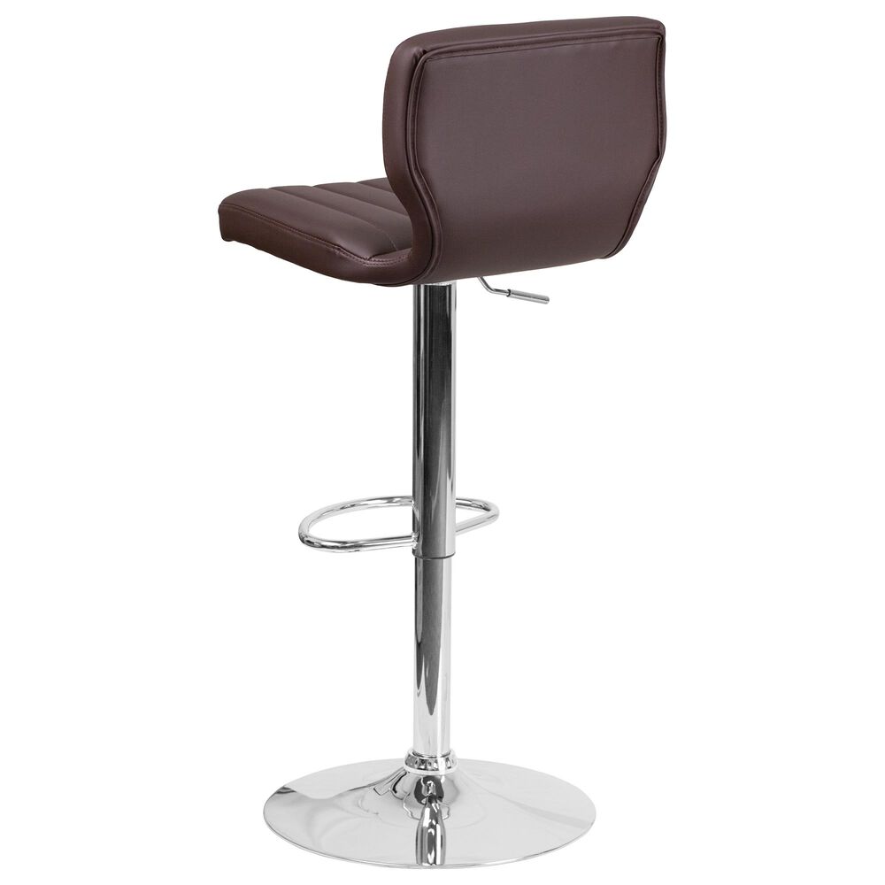 Flash Furniture Adjustable Barstool in Brown, , large