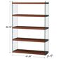 Monroe Bookcase in Walnut and Glass, , large