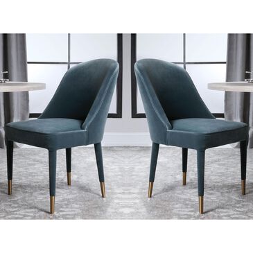 Uttermost Brie Armless Chair Set of Two in Blue, , large
