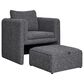 Ashley Vreni Accent Chair in Charcoal and Black, , large