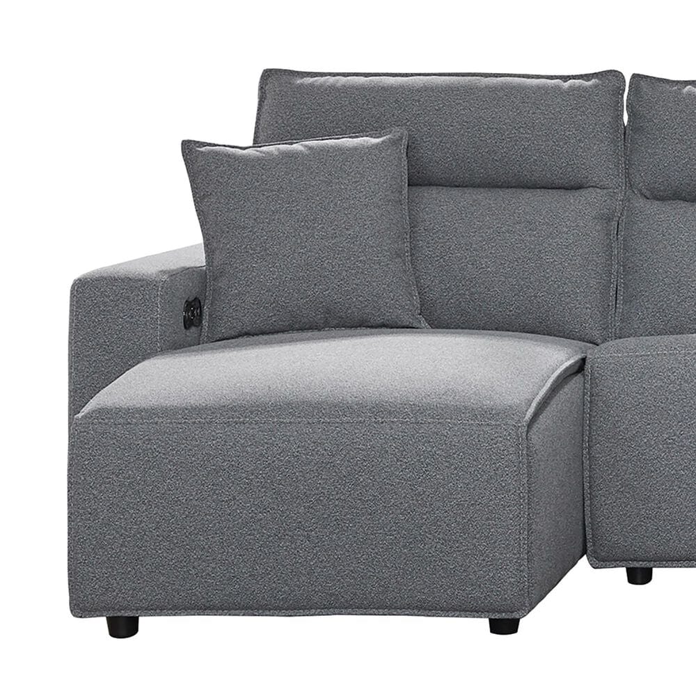 Ashley ModMax II 4-Piece Power Reclining Symmetrical Sectional in Salt and Pepper, , large