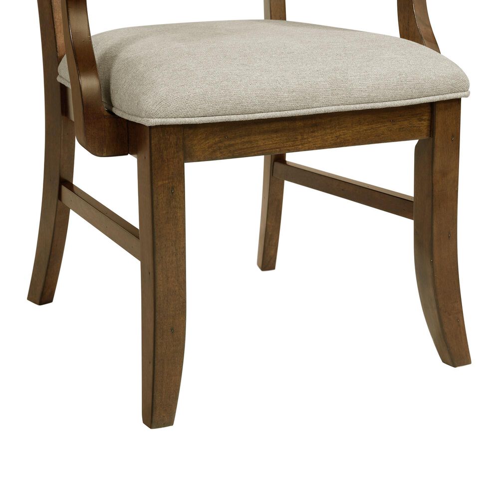Mayberry Hill Phillipe Dining Arm Chair in Cherry Brown Finish, , large