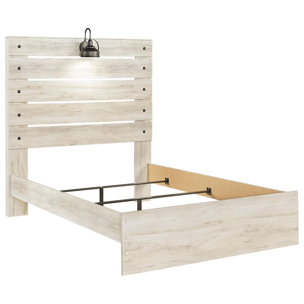 Ashley Cambeck Full Panel Bed in Whitewash with Lighting, , large