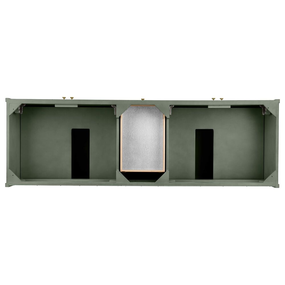 James Martin Vanities Chicago 72" Double Bathroom Vanity in Smokey Celadon with 3 cm Victorian Silver Quartz Top, Rectangular Sinks and FreePower Wireless Charger, , large