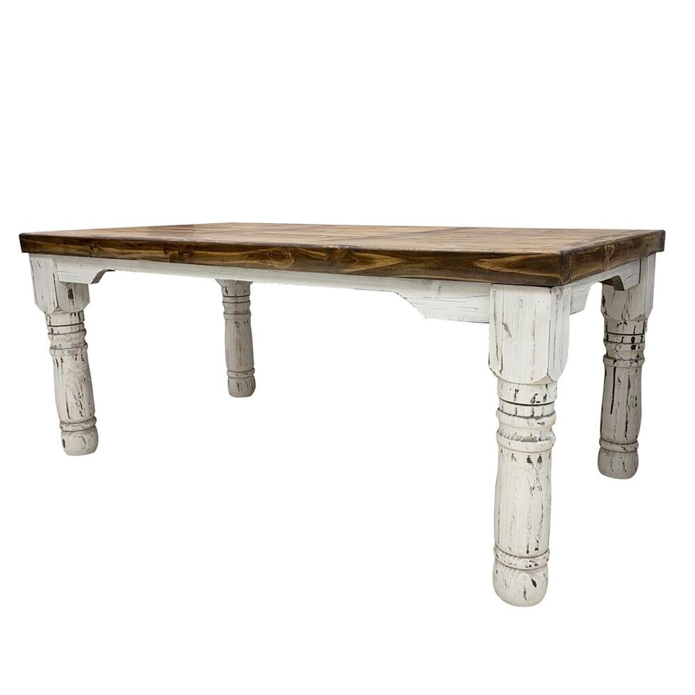 Rustic Imports Santa Rita Dining Table in Aged White - Table Only, , large