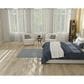 Nourison Courtyard Ivory and Blue 4" Square Indoor/Outdoor Area Rug, , large
