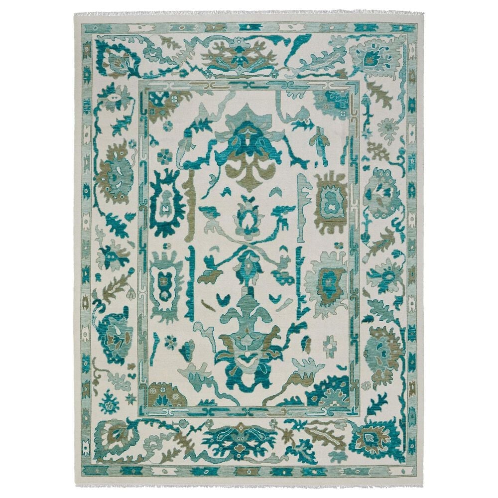 Feizy Karina 8"6" x 11"6" Ivory and Blue Area Rug, , large