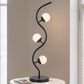 Cal Lighting Evanston 3-Light Metal Table Lamp in Black, , large